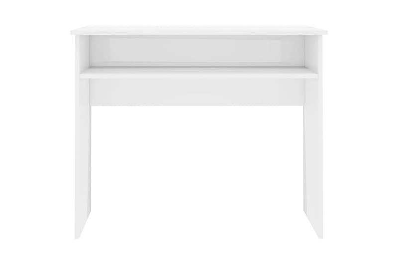 Skrivebord høyglans hvit 90x50x74 cm sponplate - Hvit - Møbler - Bord - Kontorbord - Skrivebord