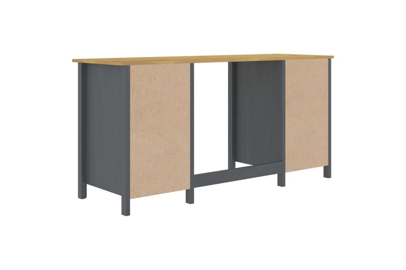 Skrivebord Hill Range grå 150x50x74 cm heltre furu - Skrivebord