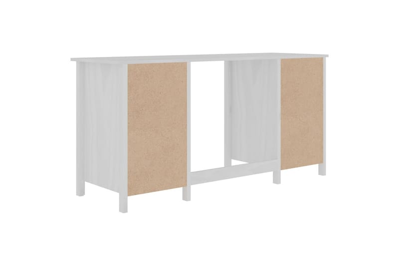 Skrivebord Hill Range hvit 150x50x74 cm heltre furu - Skrivebord