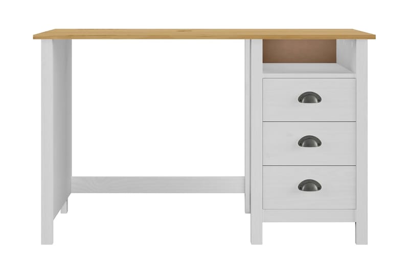 Skrivebord Hill Range med 3 skuffer 120x50x74 cm heltre furu - Møbler - Bord - Kontorbord - Skrivebord