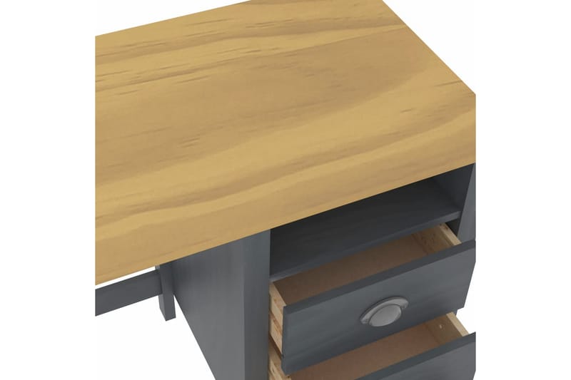 Skrivebord Hill Range med 3 skuffer grå 120x50x74cm - Skrivebord