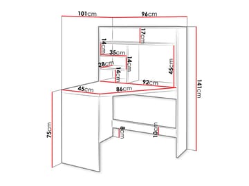 skrivebord Hjørneskrivebord ZAYDEN beige - Møbler - Bord - Kontorbord - Skrivebord - Hjørneskrivebord