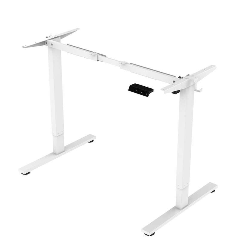 Skrivebord HOME4YOU Ergo Fit med 1 motor 120x60x71,5-116 cm Eik/hvit - Eik/hvit - Møbler - Bord - Kontorbord - Skrivebord - Hev og senkbart skrivebord