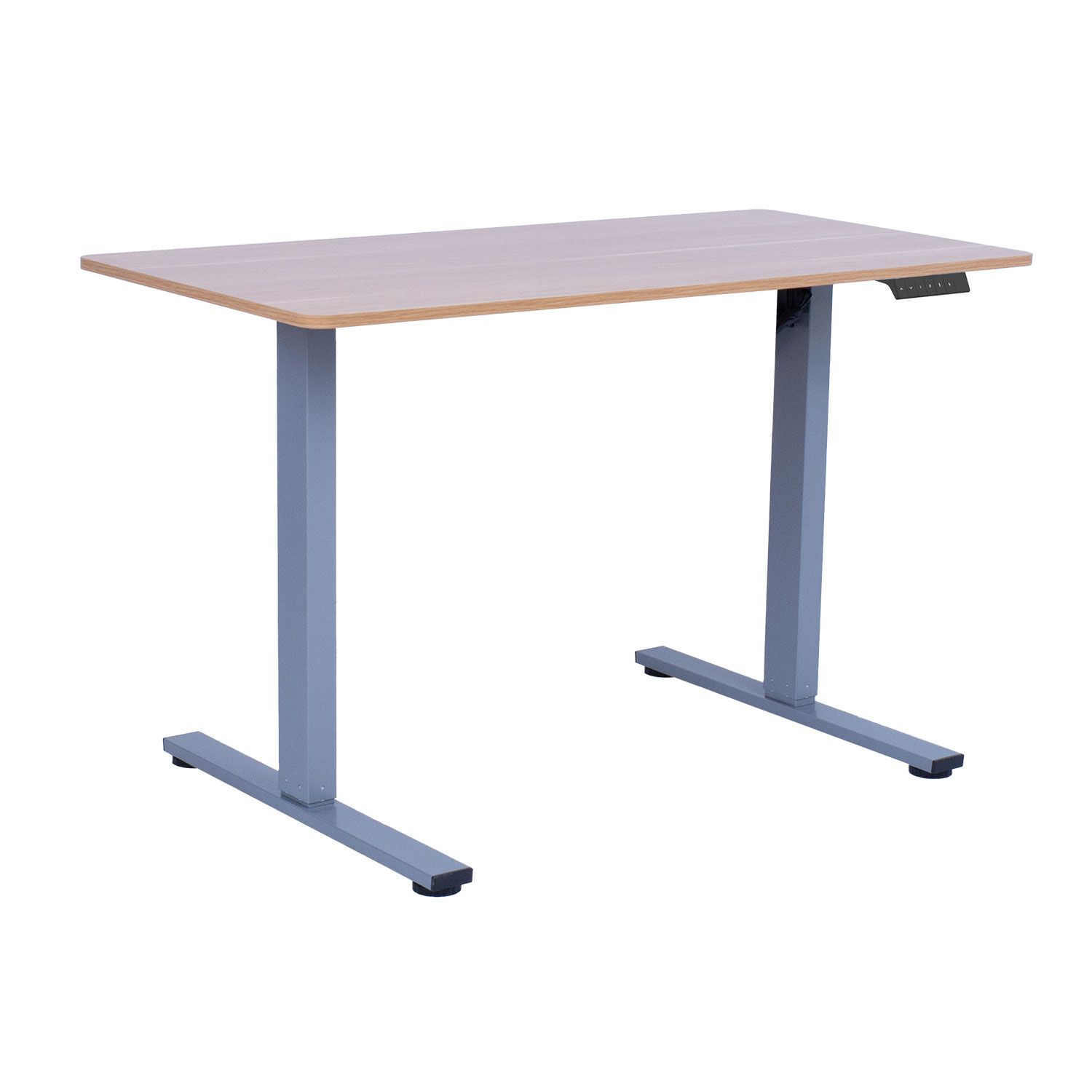 Skrivebord HOME4YOU Ergo Fit med 1 motor 120x60x71,5-116 cm Eik/sølvgrå - Eik/sølvgrå