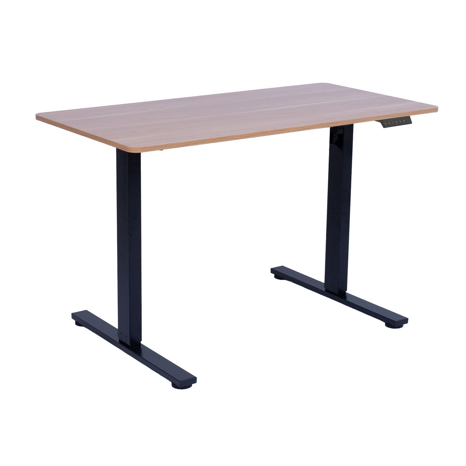 Skrivebord HOME4YOU Ergo Fit med 1 motor 120x60x71,5-116 cm Eik/svart - Eik/svart