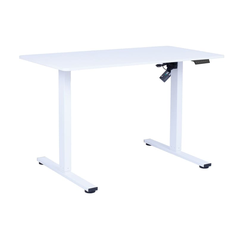 Skrivebord HOME4YOU Ergo Fit med 1 motor 120x60x71,5-116 cm Hvit - Hvit - Møbler - Bord - Kontorbord - Skrivebord - Hev og senkbart skrivebord