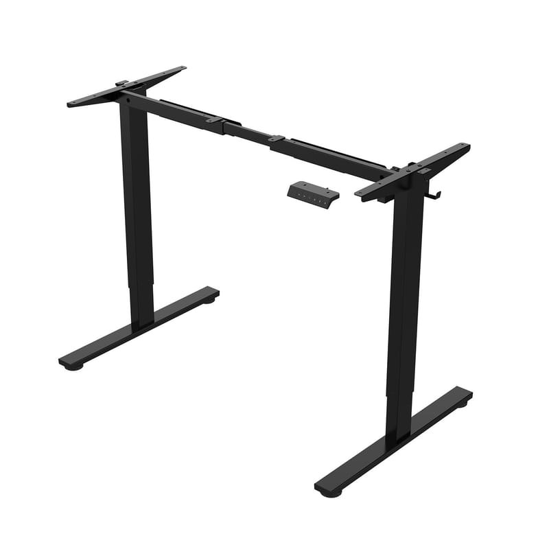 Skrivebord HOME4YOU Ergo Fit med 1 motor 120x60x71,5-116 cm Hvit/svart - Hvit/svart - Møbler - Bord - Kontorbord - Skrivebord - Hev og senkbart skrivebord