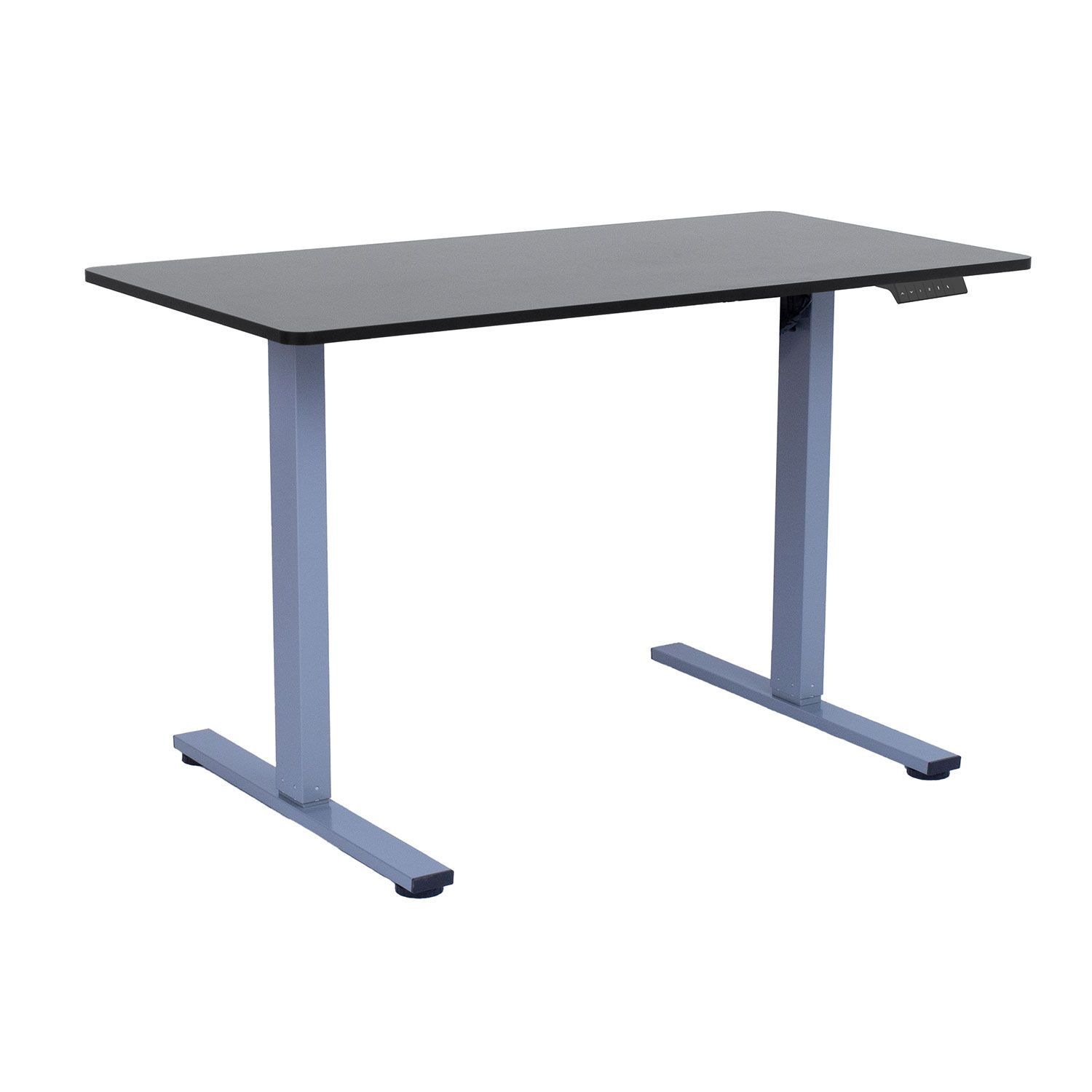 Skrivebord HOME4YOU Ergo Fit med 1 motor 120x60x71,5-116 cm Svart/sølvgrå - Svart/sølvgrå