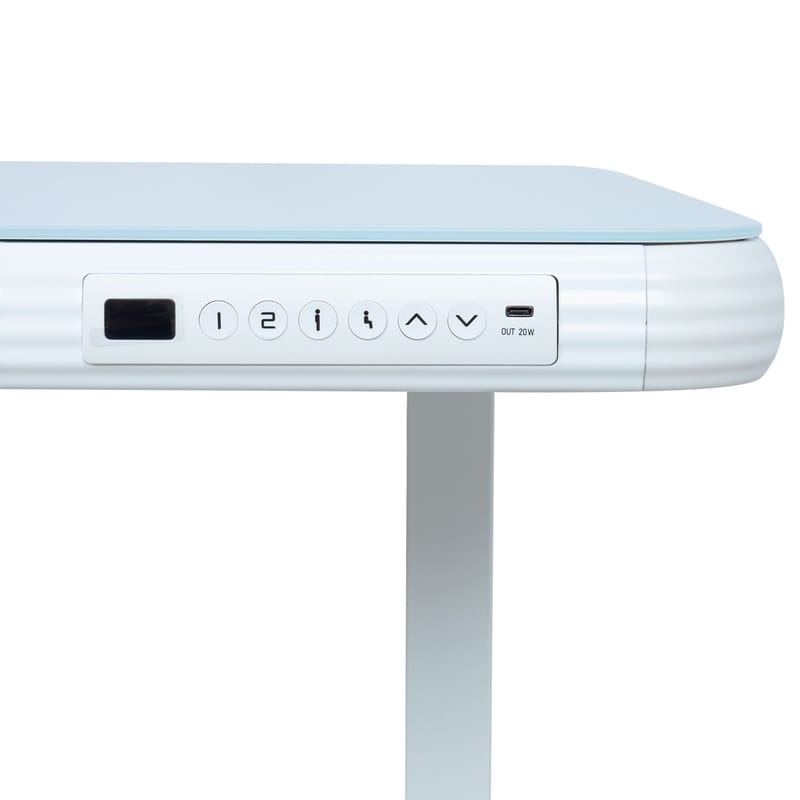 Skrivebord HOME4YOU Ergo Fit med 1 motor 122x62x73,5-118 cm Hvit - Hvit - Møbler - Bord - Kontorbord - Skrivebord - Hev og senkbart skrivebord