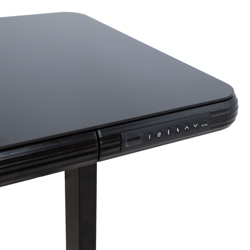 Skrivebord HOME4YOU Ergo Fit med 1 motor 122x62x73,5-118 cm Svart - Svart - Møbler - Bord - Kontorbord - Skrivebord - Hev og senkbart skrivebord