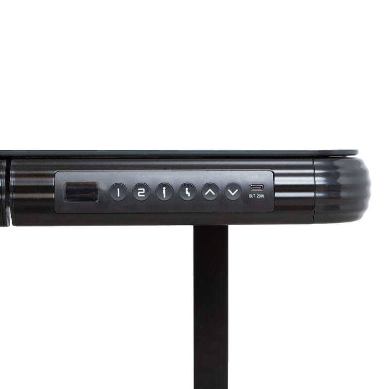Skrivebord HOME4YOU Ergo Fit med 1 motor 122x62x73,5-118 cm Svart - Svart - Møbler - Bord - Kontorbord - Skrivebord - Hev og senkbart skrivebord