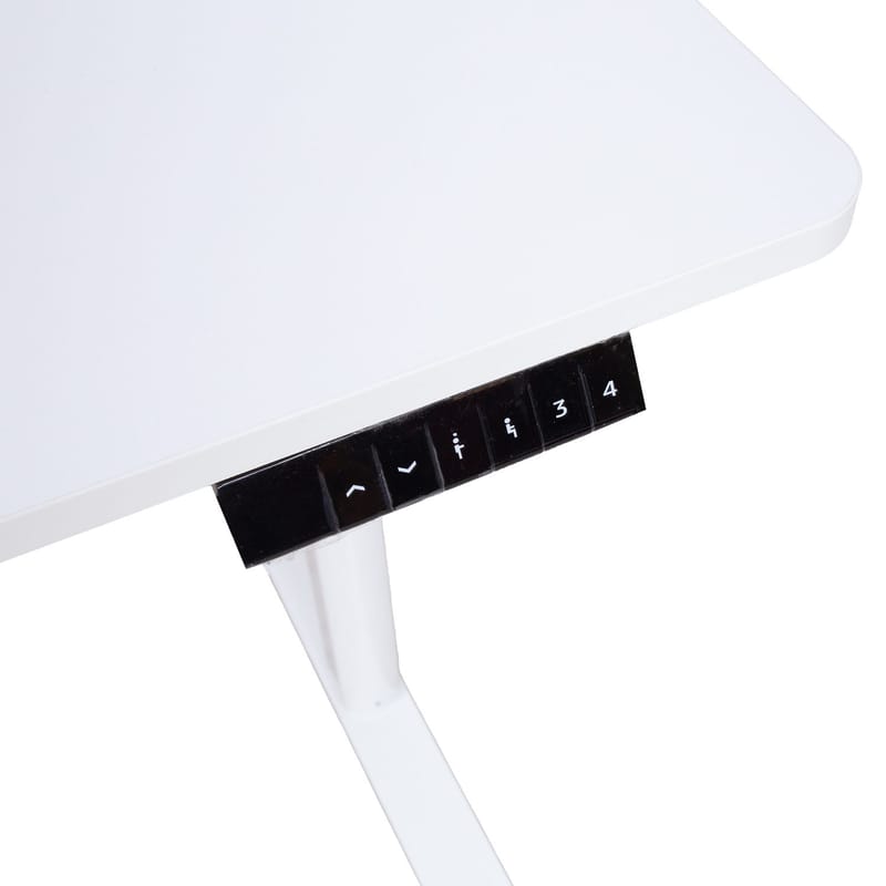 Skrivebord HOME4YOU Ergo Light med 1 motor 120x60x72,5–117,5 cm Hvit - Hvit - Møbler - Bord - Kontorbord - Skrivebord - Hev og senkbart skrivebord