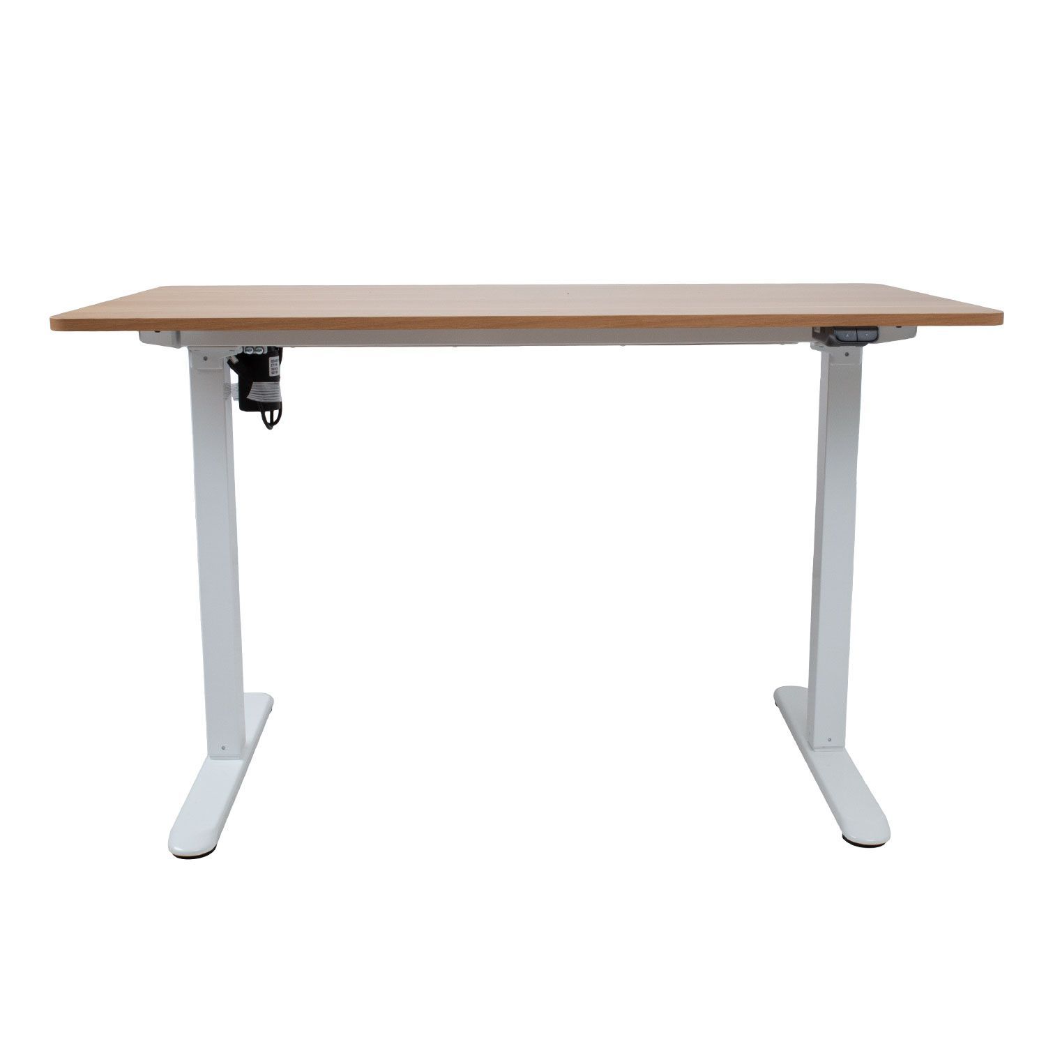 Skrivebord HOME4YOU Ergo Light med 1 motor 120x60x73-118 cm Eik/hvit - eik/hvit
