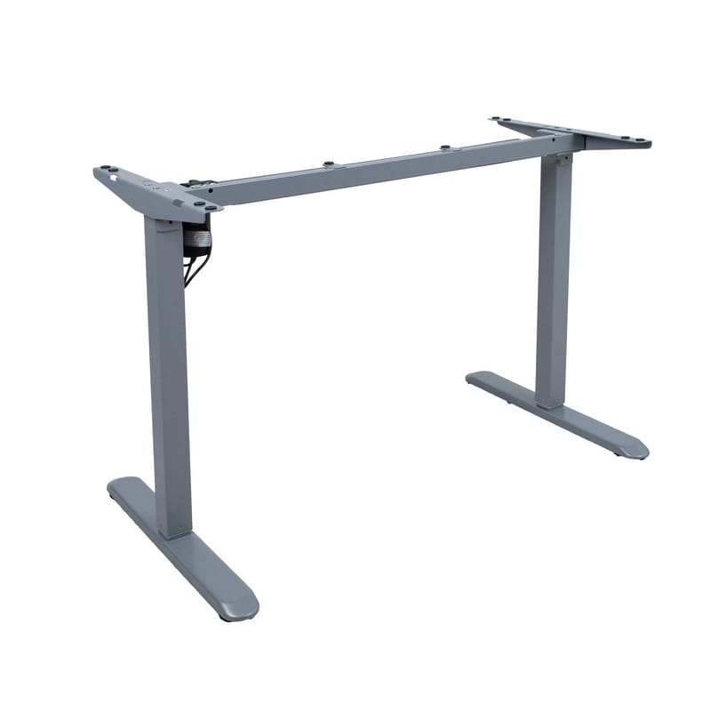 Skrivebord HOME4YOU Ergo Light med 1 motor 120x60x73-118 cm Eik/sølvgrå - eik/sølvgrå - Møbler - Bord - Kontorbord - Skrivebord - Hev og senkbart skrivebord