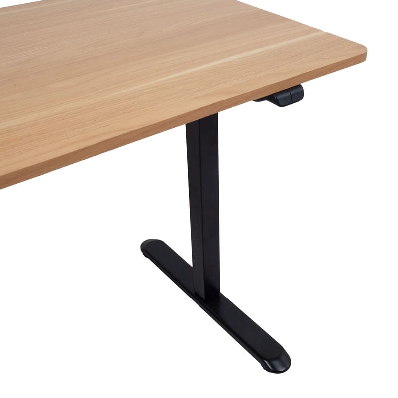 Skrivebord HOME4YOU Ergo Light med 1 motor 120x60x73-118 cm Eik/svart - eik/svart - Møbler - Bord - Kontorbord - Skrivebord - Hev og senkbart skrivebord
