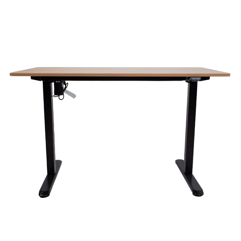 Skrivebord HOME4YOU Ergo Light med 1 motor 120x60x73-118 cm Eik/svart - eik/svart - Møbler - Bord - Kontorbord - Skrivebord - Hev og senkbart skrivebord