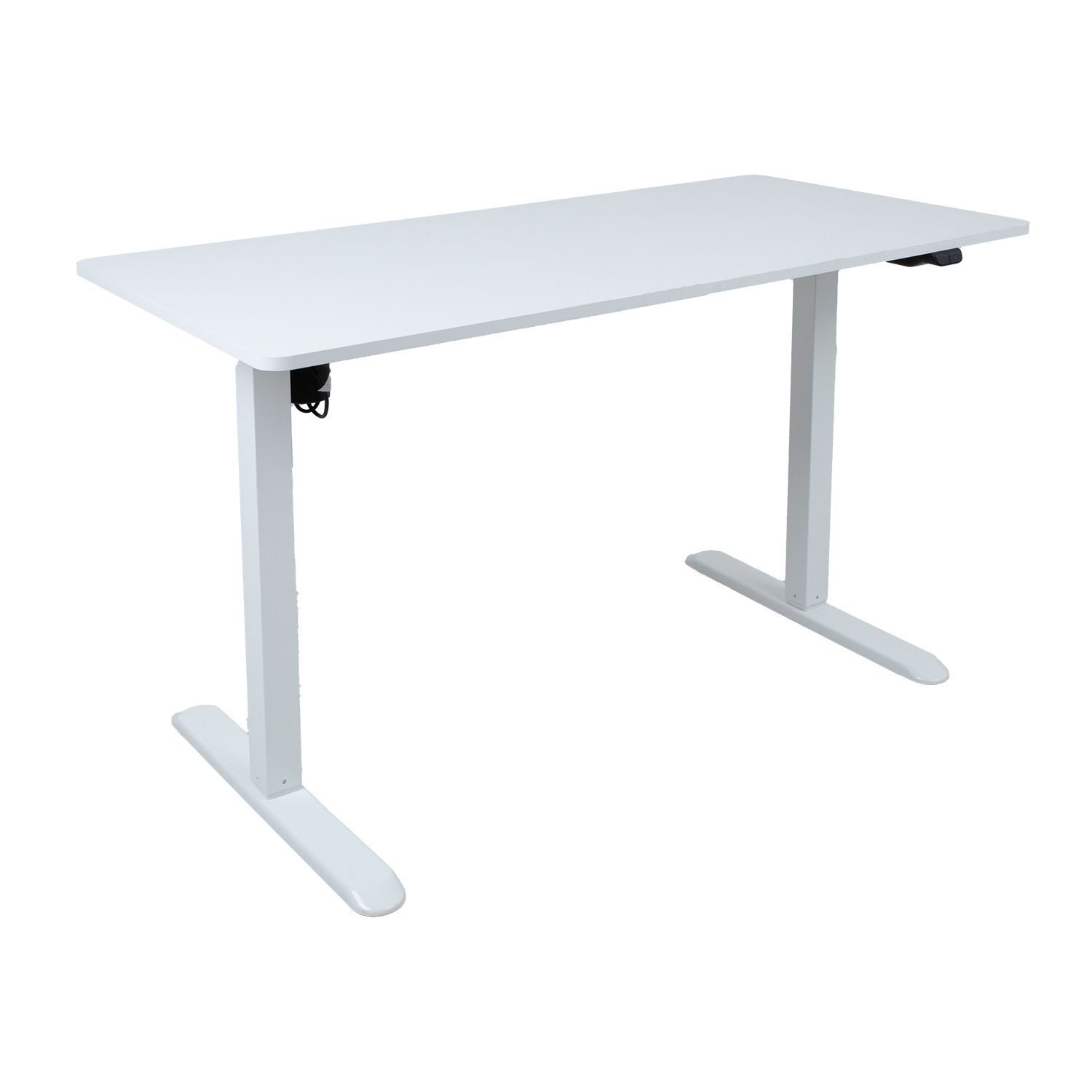 Skrivebord HOME4YOU Ergo Light med 1 motor 120x60x73-118 cm Hvit - hvit