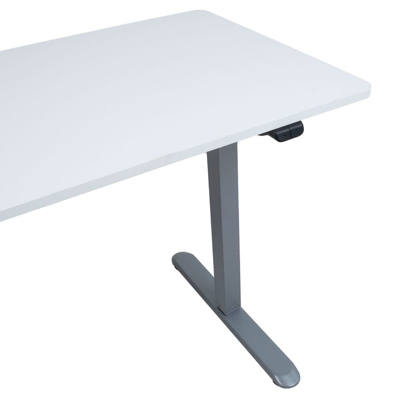 Skrivebord HOME4YOU Ergo Light med 1 motor 120x60x73-118 cm Hvit/sølvgrå - hvit/sølvgrå - Møbler - Bord - Kontorbord - Skrivebord - Hev og senkbart skrivebord