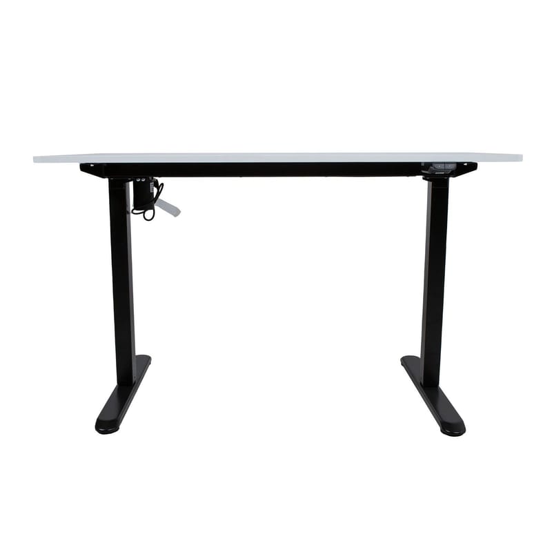 Skrivebord HOME4YOU Ergo Light med 1 motor 120x60x73-118 cm Hvit/svart - hvit/svart - Møbler - Bord - Kontorbord - Skrivebord - Hev og senkbart skrivebord