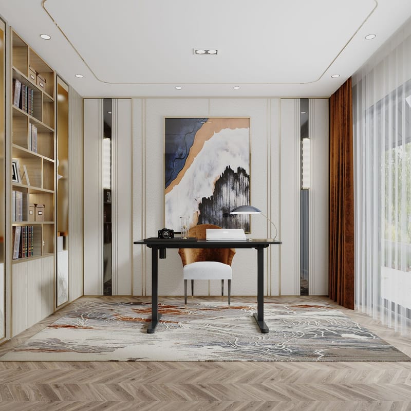 Skrivebord HOME4YOU Ergo Light med 1 motor 120x60x73-118 cm Svart - svart - Møbler - Bord - Kontorbord - Skrivebord - Hev og senkbart skrivebord