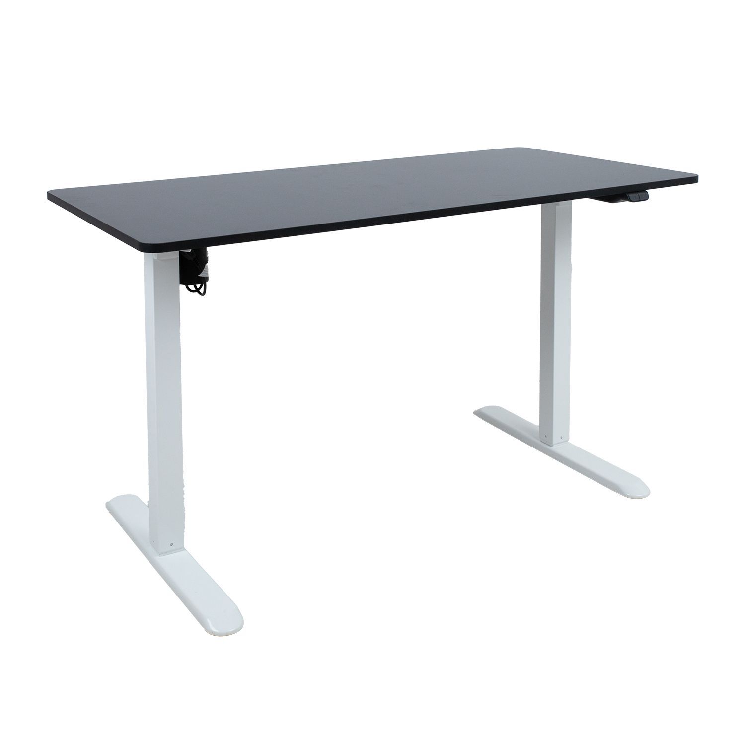 Skrivebord HOME4YOU Ergo Light med 1 motor 120x60x73-118 cm Svart/hvit - svart/hvit