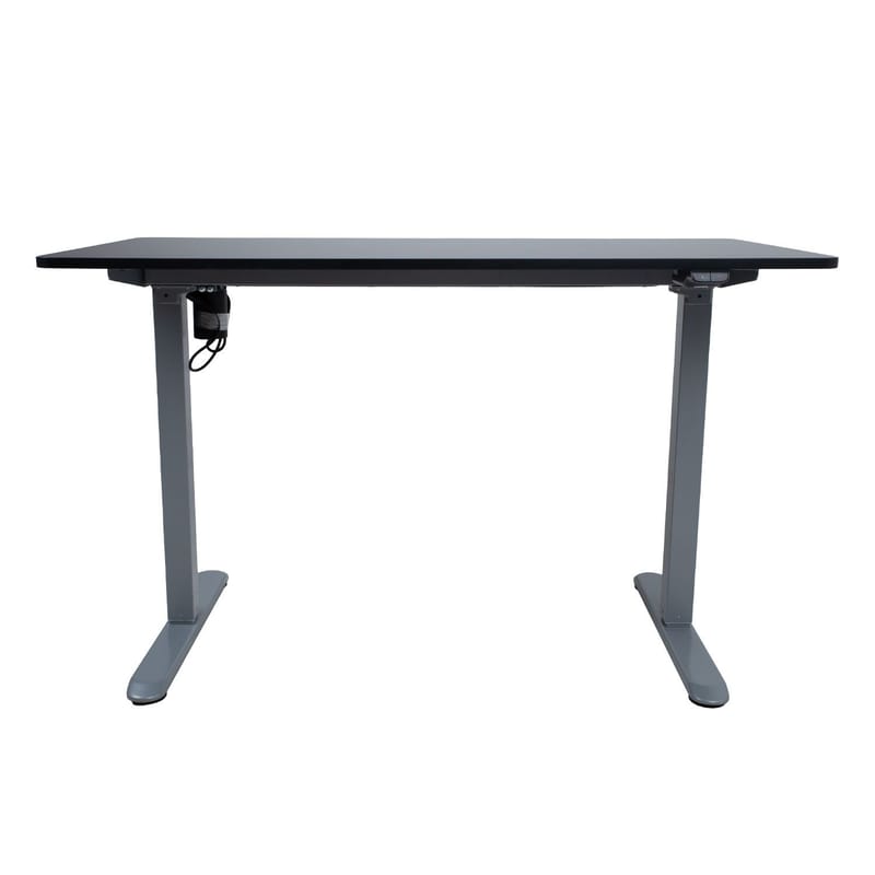 Skrivebord HOME4YOU Ergo Light med 1 motor 120x60x73-118 cm Svart/sølvgrå - svart/sølvgrå - Møbler - Bord - Kontorbord - Skrivebord - Hev og senkbart skrivebord