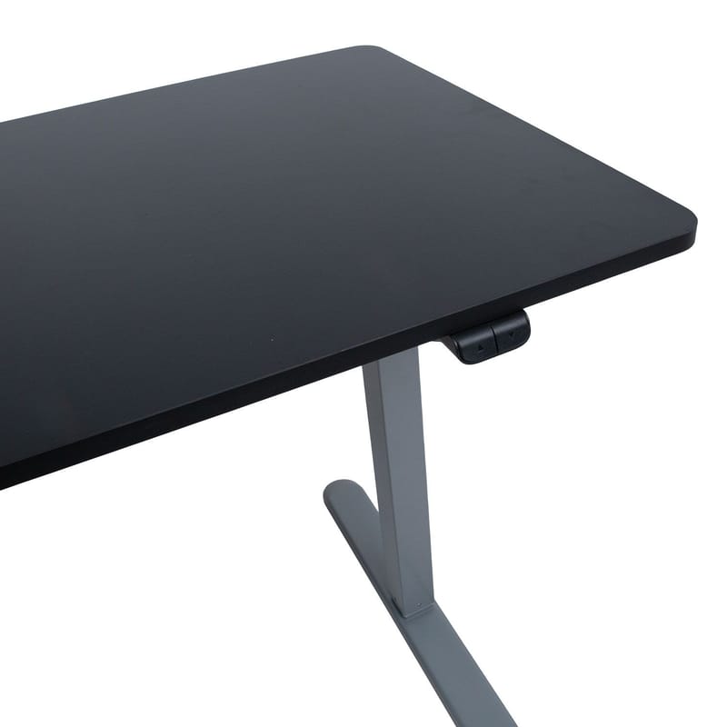 Skrivebord HOME4YOU Ergo Light med 1 motor 120x60x73-118 cm Svart/sølvgrå - svart/sølvgrå - Møbler - Bord - Kontorbord - Skrivebord - Hev og senkbart skrivebord