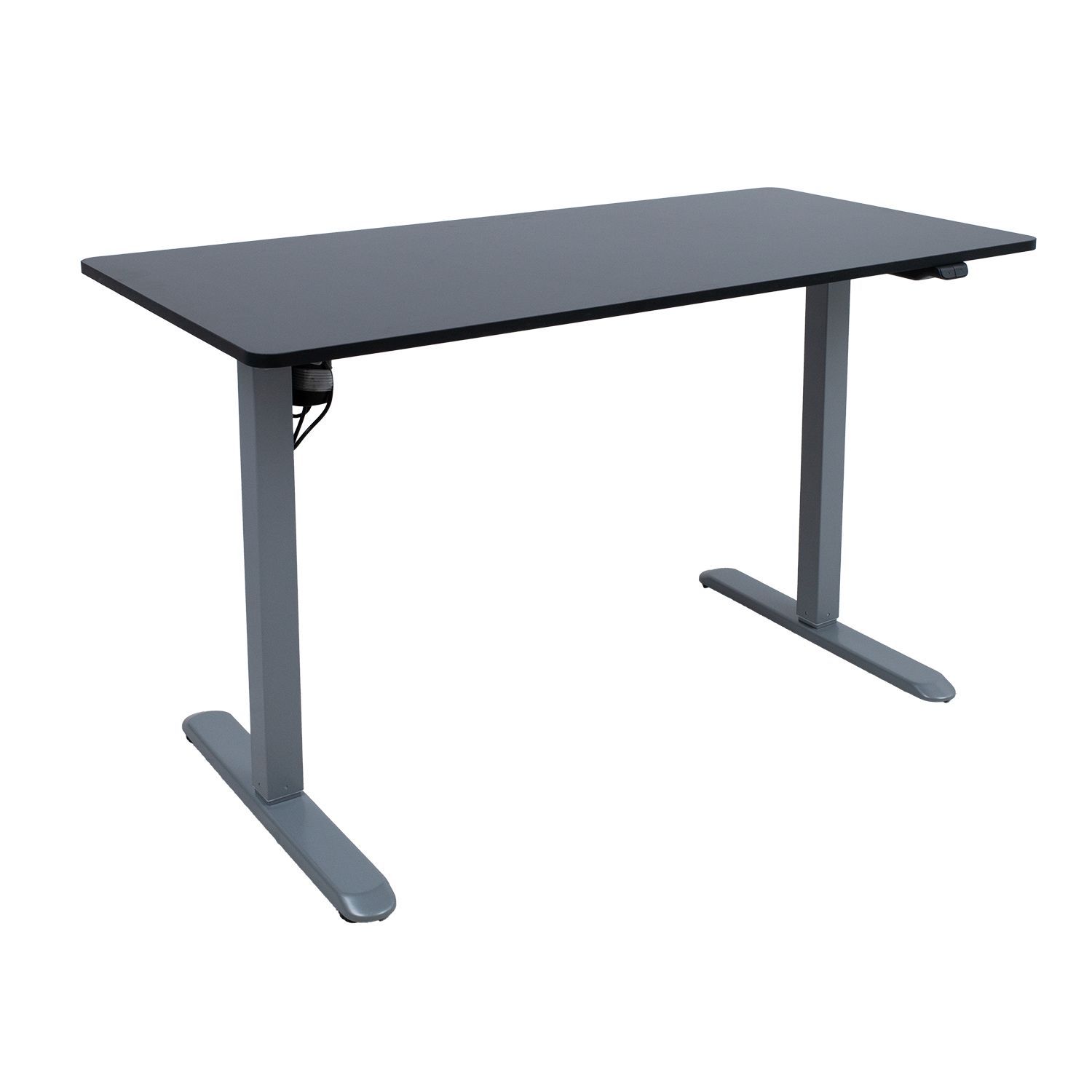 Skrivebord HOME4YOU Ergo Light med 1 motor 120x60x73-118 cm Svart/sølvgrå - svart/sølvgrå