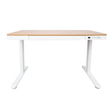 Skrivebord HOME4YOU Ergo med 1 motor 120x60x72-121 cm eik/hvit - eik/hvit - Møbler - Bord - Kontorbord - Skrivebord - Hev og senkbart skrivebord