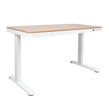Skrivebord HOME4YOU Ergo med 1 motor 120x60x72-121 cm eik/hvit - eik/hvit - Møbler - Bord - Kontorbord - Skrivebord - Hev og senkbart skrivebord