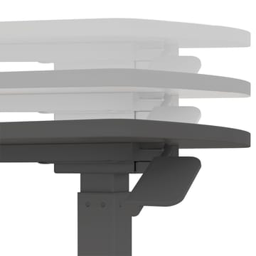 Skrivebord HOME4YOU Ergo med ett ben 70x40x67,5-106 cm manuell, svart - svart - Møbler - Bord - Kontorbord - Skrivebord - Hev og senkbart skrivebord