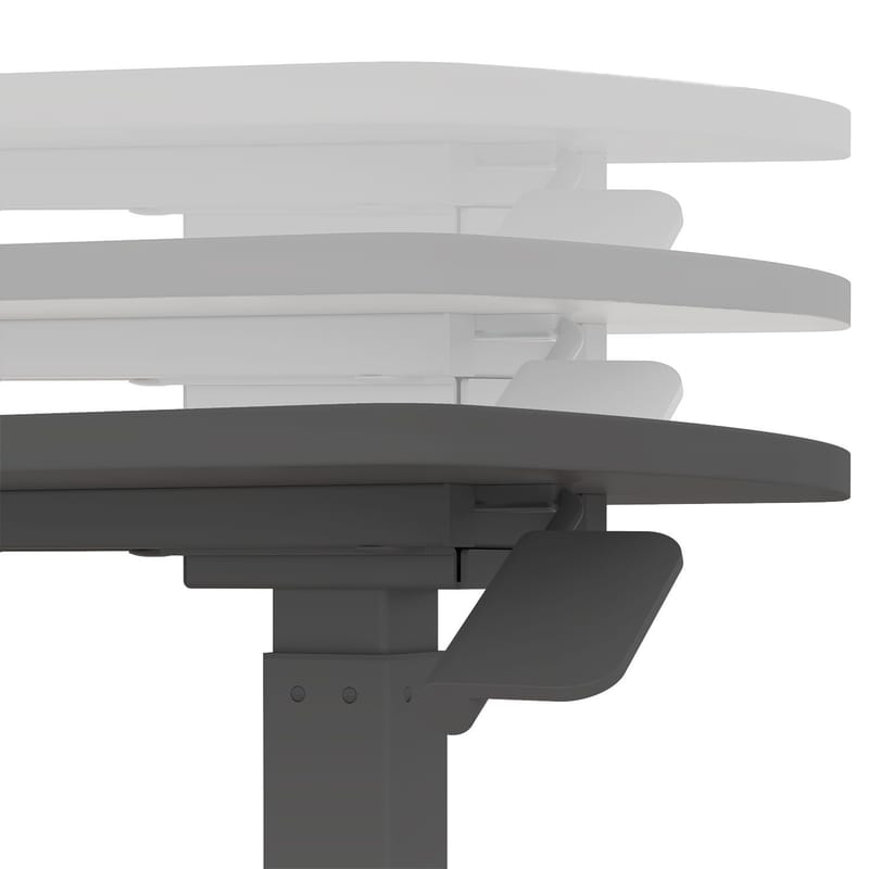 Skrivebord HOME4YOU Ergo med ett ben 70x40x67,5-106 cm manuell, svart - svart - Møbler - Bord - Kontorbord - Skrivebord - Hev og senkbart skrivebord