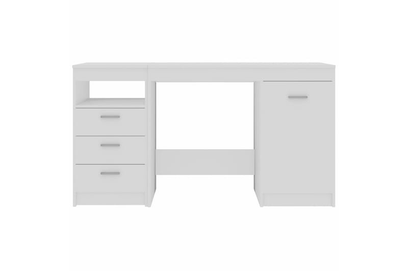Skrivebord hvit 140x50x76 cm sponplate - Skrivebord