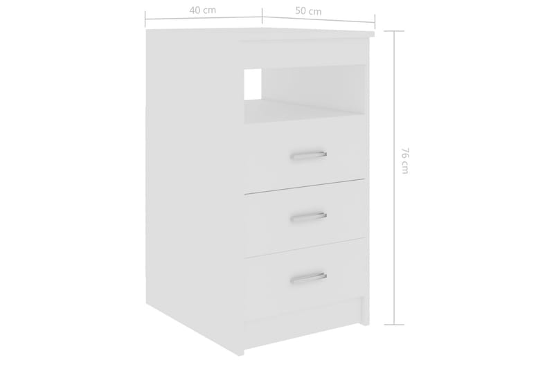 Skrivebord hvit 140x50x76 cm sponplate - Skrivebord