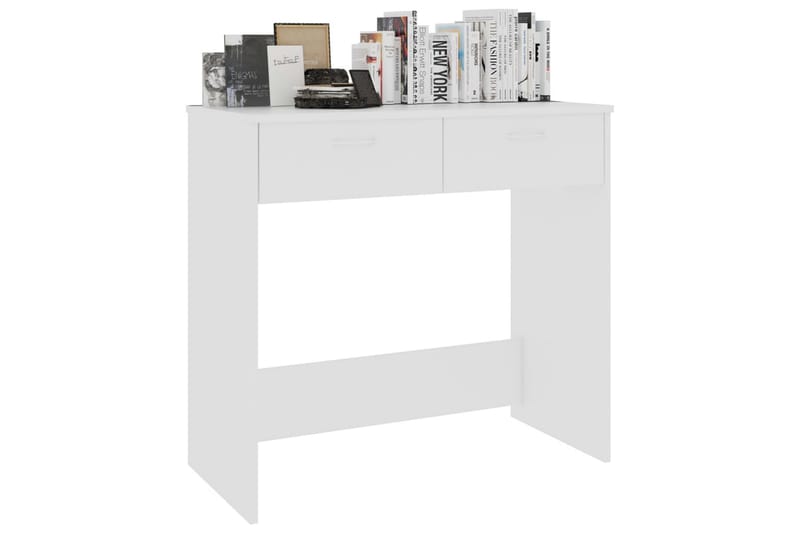 Skrivebord hvit 80x40x75 cm sponplate - Hvit - Skrivebord