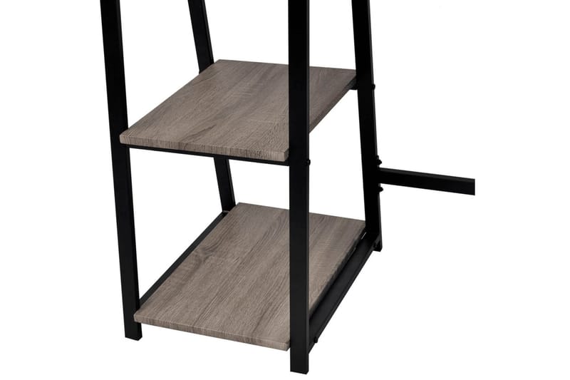 Skrivebord med 2 hyller grå og eik - Møbler - Bord - Kontorbord - Skrivebord