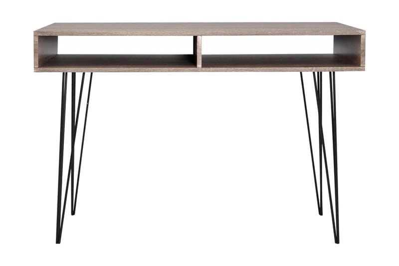 Skrivebord med 2 hyller grått - Møbler - Bord - Kontorbord - Skrivebord
