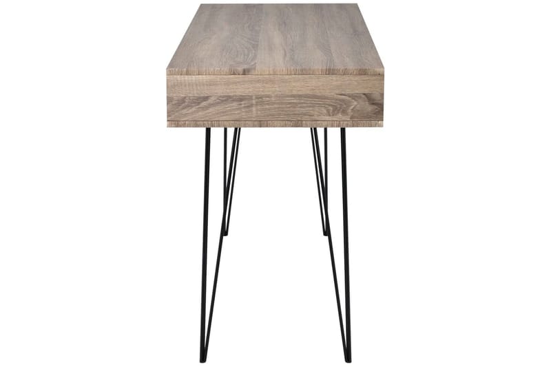 Skrivebord med 2 hyller grått - Møbler - Bord - Kontorbord - Skrivebord
