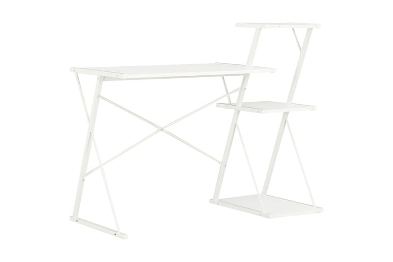 Skrivebord med hylle hvit 116x50x93 cm - Hvit - Møbler - Bord - Kontorbord - Skrivebord