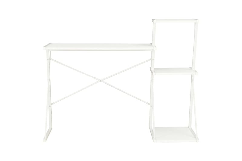 Skrivebord med hylle hvit 116x50x93 cm - Hvit - Skrivebord