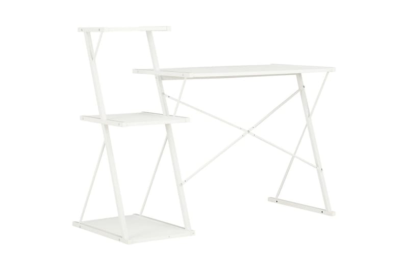 Skrivebord med hylle hvit 116x50x93 cm - Hvit - Møbler - Bord - Kontorbord - Skrivebord