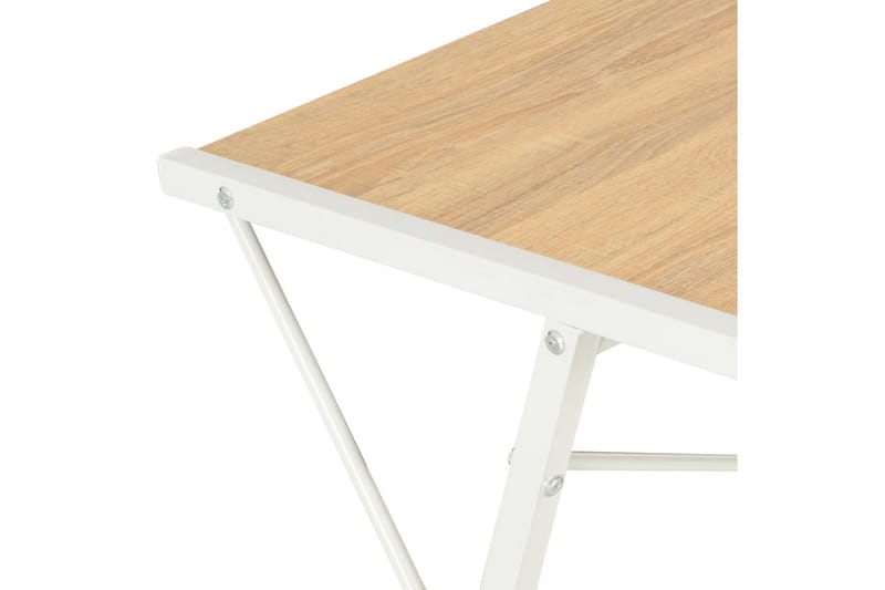 Skrivebord med hylle hvit og eik 116x50x93 cm - Hvit - Skrivebord