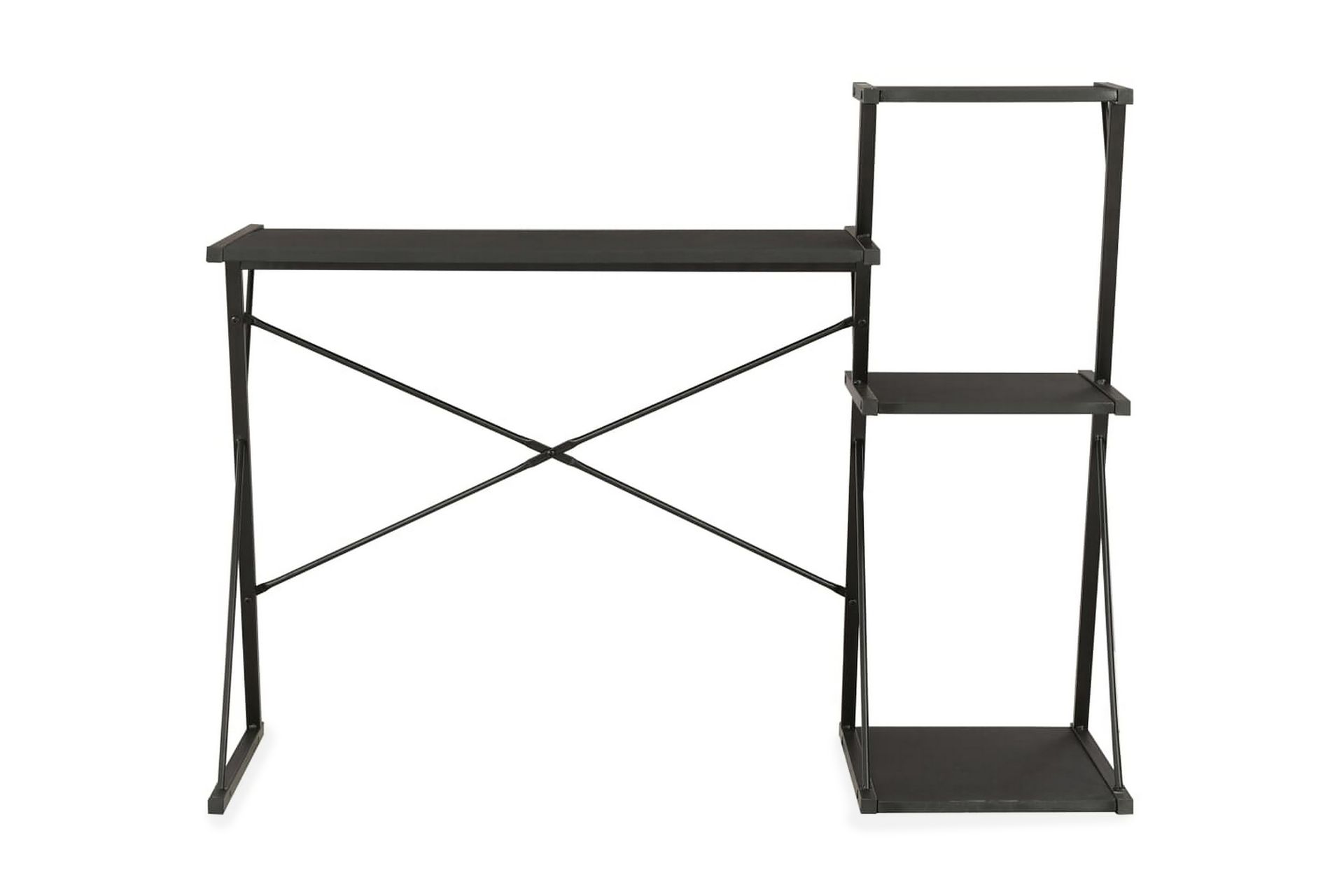 Skrivebord med hylle svart 116x50x93 cm - Svart - Møbler - Bord - Kontorbord - Skrivebord