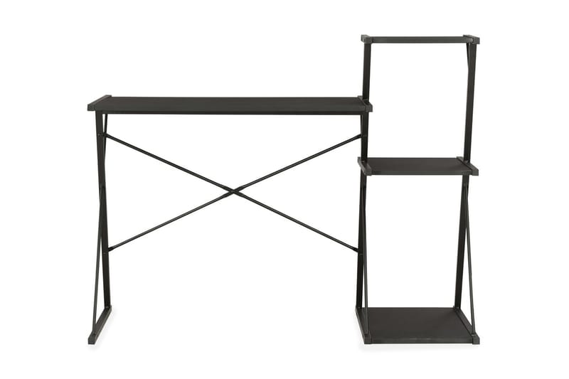 Skrivebord med hylle svart 116x50x93 cm - Svart - Skrivebord