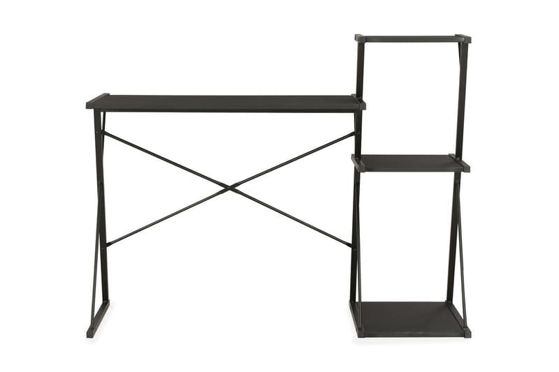 Skrivebord med hylle svart 116x50x93 cm - Svart - Møbler - Bord - Kontorbord - Skrivebord