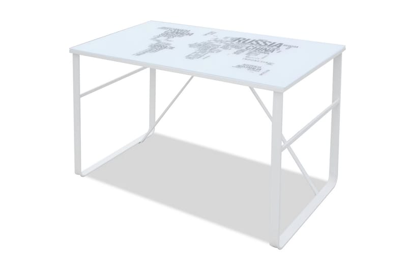 Skrivebord med kartmønster rektangulrt - Skrivebord