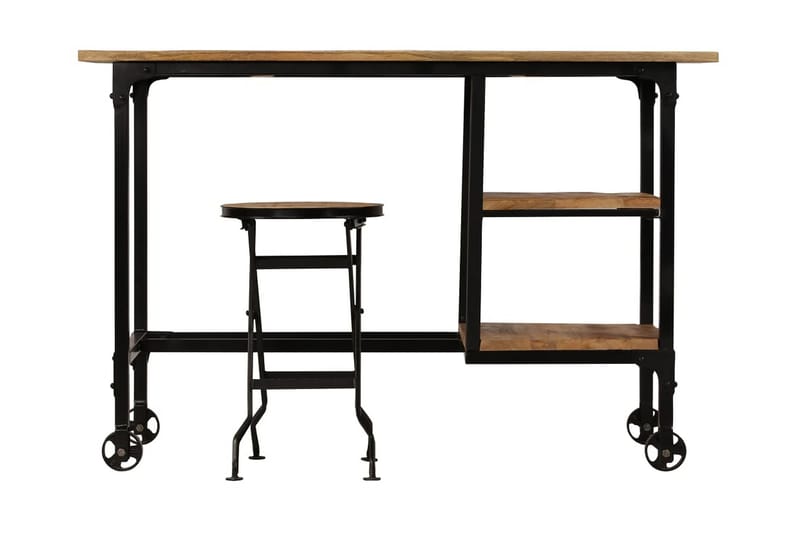 Skrivebord med sammenleggbar krakk heltre mango 115x50x76 cm - Skrivebord
