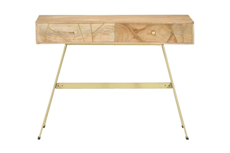 Skrivebord med skuffer 100x55x75 cm heltre mango - Brun - Møbler - Bord - Kontorbord - Skrivebord