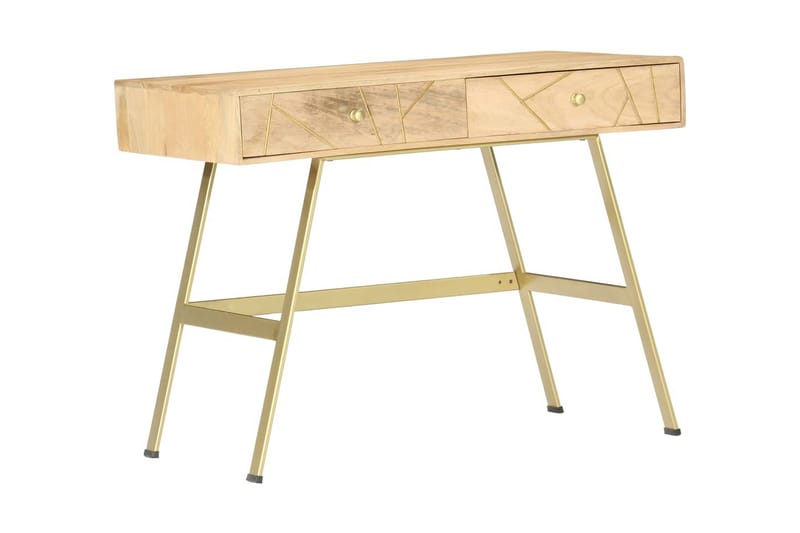 Skrivebord med skuffer 100x55x75 cm heltre mango - Brun - Møbler - Bord - Kontorbord - Skrivebord