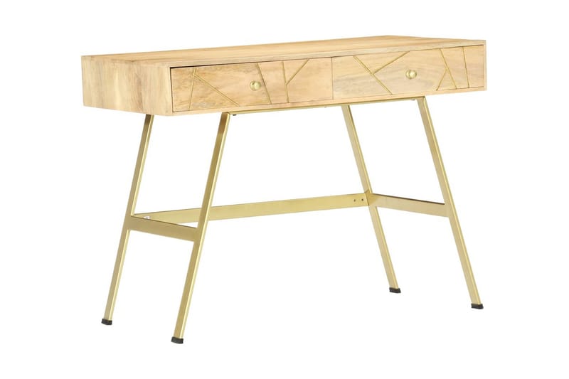 Skrivebord med skuffer 100x55x75 cm heltre mango - Brun - Møbler - Bord - Kontorbord - Skrivebord